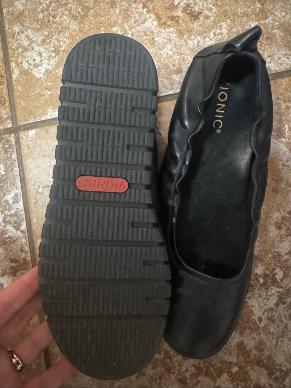 Vionic Black Women's Slip-On Ballet Flats - Picture 4 of 4